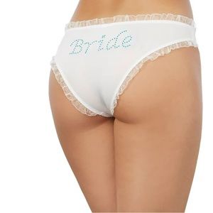 NWT Dreamgirl BRIDE Tanga Panty Size Small